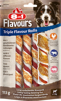Hundeleckerli triple flavour Rolls, 3 St