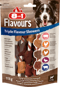 Hondensnacks met drievoudige smaak, 113 g