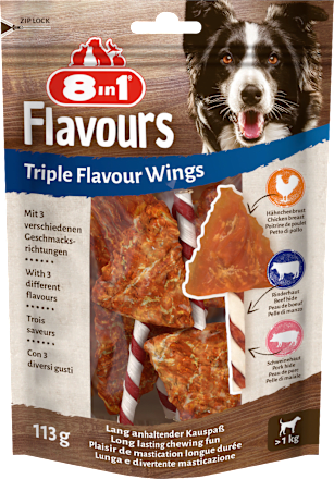 Hundeleckerli triple flavour Wings, 6 St