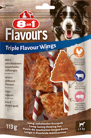 Hundeleckerli triple flavour Wings, 6 St