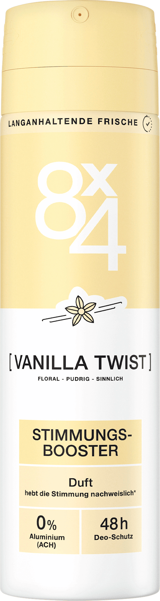8x4 femme Déodorant en spray Vanilla Twist, 150 ml