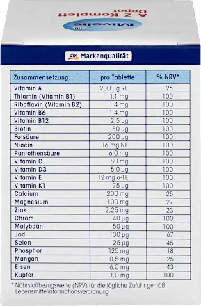 A-Z Komplett Depot, Tabletten, 100 St., 144 g Mivolis
