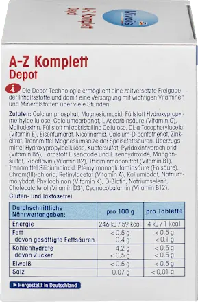 A-Z Komplett Depot, Tabletten, 100 St., 144 g Mivolis