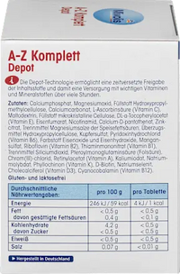 A-Z Komplett Depot, Tabletten, 100 St., 144 g Mivolis
