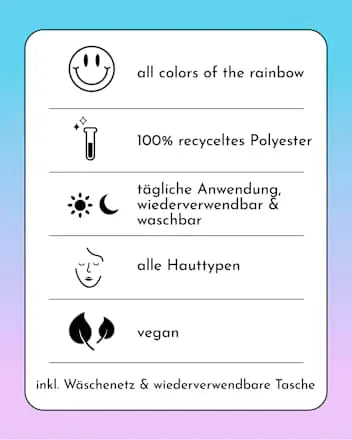 Abschminkpads Wiederverwendbar, 7 St INAO