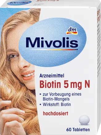 Biotin 5 mg N, Tabletten, 60 St Mivolis