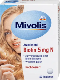 Biotin 5 mg N, Tabletten, 60 St Mivolis