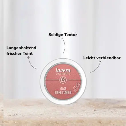 Blush Puder Velvet 02 Pink Orchid, 5 g lavera NATURKOSMETIK