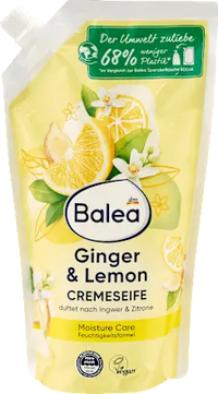 Cremeseife Ginger & Lemon, Nachfüllpack, 500 ml Balea