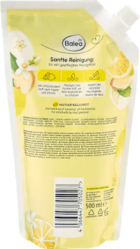 Cremeseife Ginger & Lemon, Nachfüllpack, 500 ml Balea