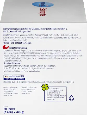 Elektrolyte, 50 Sticks, 300 g Mivolis