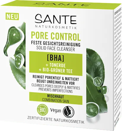 Feste Gesichtsreinigung Pore Control, 60 g SANTE NATURKOSMETIK