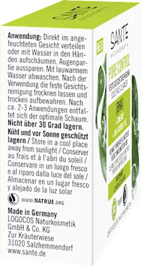 Feste Gesichtsreinigung Pore Control, 60 g SANTE NATURKOSMETIK