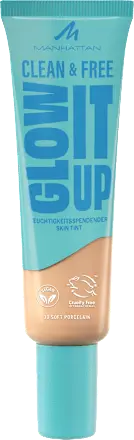 Foundation Clean & Free Glow It Up Skin Tint 30 Soft Porcelain, 30 ml MANHATTAN Cosmetics