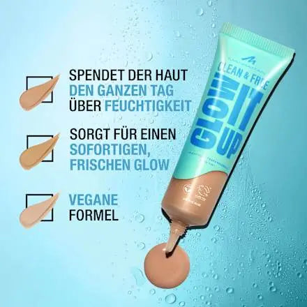 Foundation Clean & Free Glow It Up Skin Tint 30 Soft Porcelain, 30 ml MANHATTAN Cosmetics