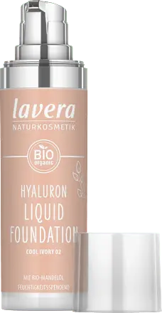 Foundation Hyaluron Liquid 02 Cool Ivory, 30 ml lavera NATURKOSMETIK