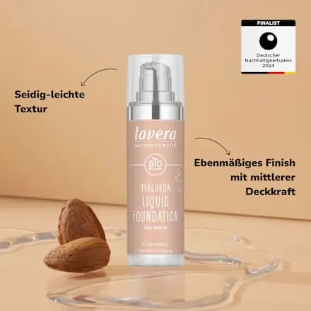 Foundation Hyaluron Liquid 02 Cool Ivory, 30 ml lavera NATURKOSMETIK