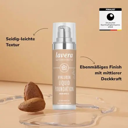 Foundation Hyaluron Liquid 03 Warm Nude, 30 ml lavera NATURKOSMETIK