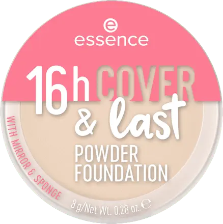 Foundation Puder 16h Cover & Last 01 Porcelaine, 8 g essence