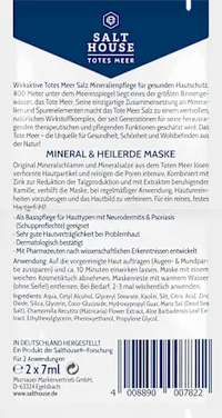 Gesichtsmasken Totes Meer Therapie Mineral & Heilerde, 14 ml Salthouse