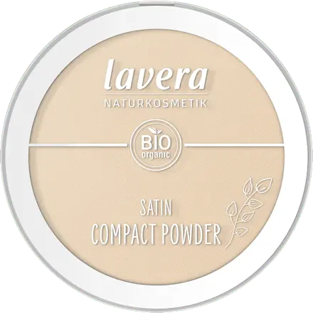 Kompakt Puder Satin 02 Medium, 9,5 g lavera NATURKOSMETIK