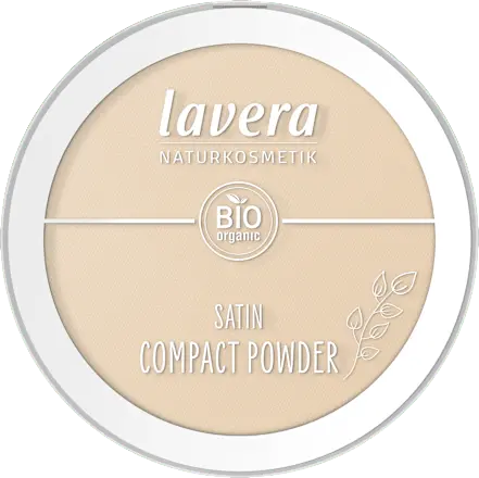 Kompakt Puder Satin 02 Medium, 9,5 g lavera NATURKOSMETIK