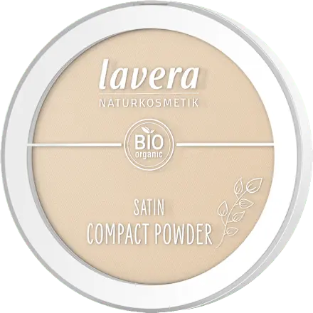 Kompakt Puder Satin 02 Medium, 9,5 g lavera NATURKOSMETIK