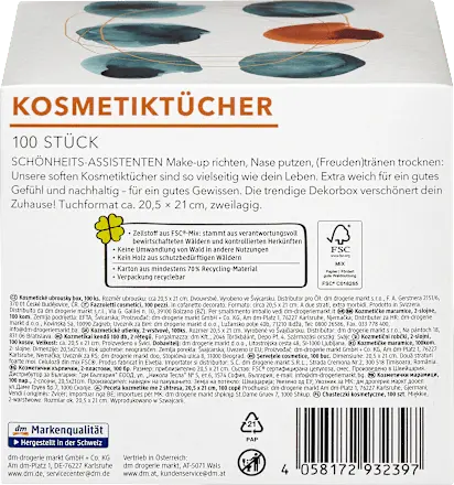 Kosmetiktücher Box Design, 100 St ebelin