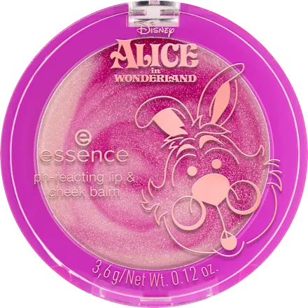 Lippen & Wangenfarbe Disney Alice In Wonderland PH-Reacting Lip & Cheek Balm 01 Team Fun, 3,6 g essence