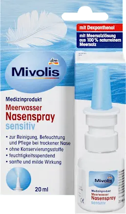 Meerwasser Nasenspray Sensitiv, 20 ml Mivolis