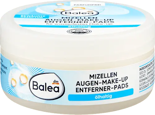 Mizellen Augen-Make-up Entferner-Pads ölhaltig, 50 St Balea