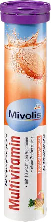Multivitamin Brausetabletten, 20 St, 82 g Mivolis