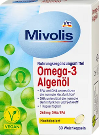 Omega-3 Algenöl Kapseln 30 St, 21,6 g Mivolis