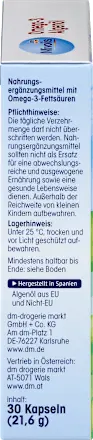 Omega-3 Algenöl Kapseln 30 St, 21,6 g Mivolis