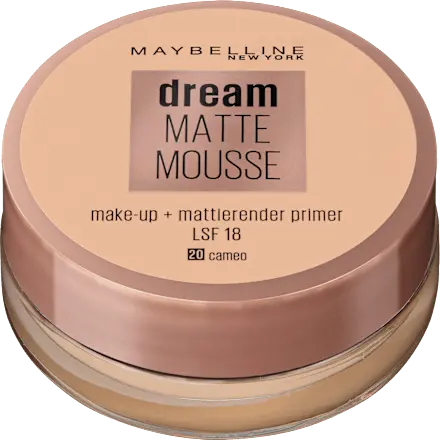 Primer Dream Matte Mousse, 20 Cameo, LSF 18, 18 ml MAYBELLINE NEW YORK