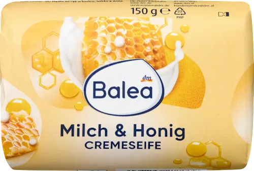 Seifenstück, Cremeseife Milch & Honig, 150 g Balea