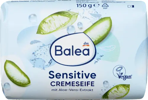 Seifenstück, Cremeseife Sensitive, 150 g Balea