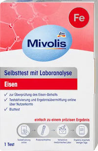 Selbsttest mit Laboranalyse Eisen, 1 Anwendung, 1 St Mivolis