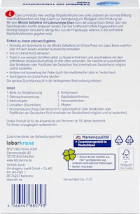 Selbsttest mit Laboranalyse Eisen, 1 Anwendung, 1 St Mivolis