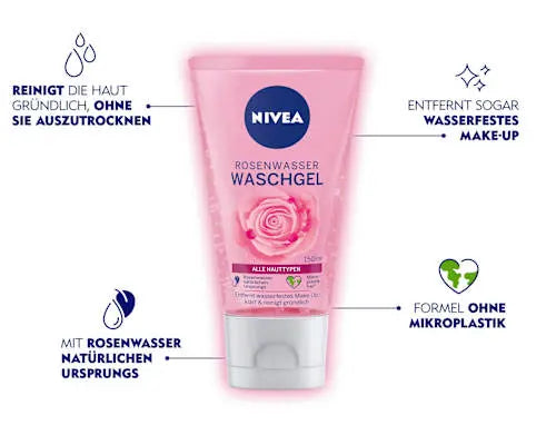 Waschgel Rosenwasser, 150 ml NIVEA