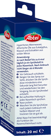 Ontzwellende spray voor een schone neus, 20 ml