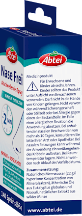 Ontzwellende spray voor een schone neus, 20 ml