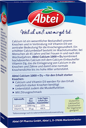 Calcium 1000 + D3 Osteo Vital Kautabletten 30 St., 113 g