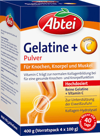 Gelatine Pulver + Vitamin C (40 Portionen), 400 g Abtei