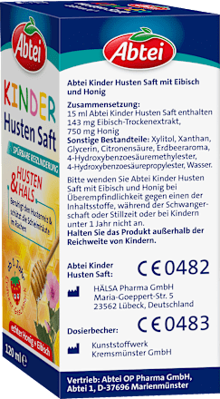 Kinder Hustensaft Honig Eibisch, 120 ml