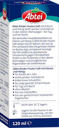 Kinder Hustensaft Honig Eibisch, 120 ml