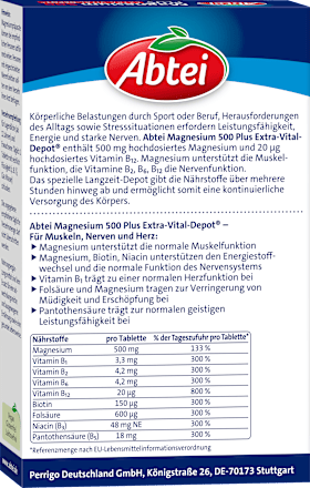 Magnesium 500 Plus Vital Depot Tabletten 42 St, 61 g