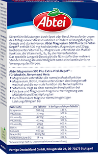 Magnesium 500 Plus Vital Depot Tabletten 42 St, 61 g