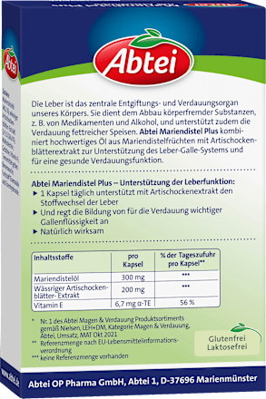 Mariadistel Plus Capsules 30 stuks, 22 g