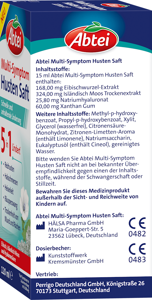 Abtei Multi-Symptom Hustensaft, 120 ml